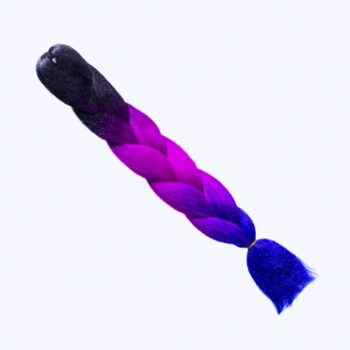 Hiuskuitu Musta-Violetti-Sähkösininen